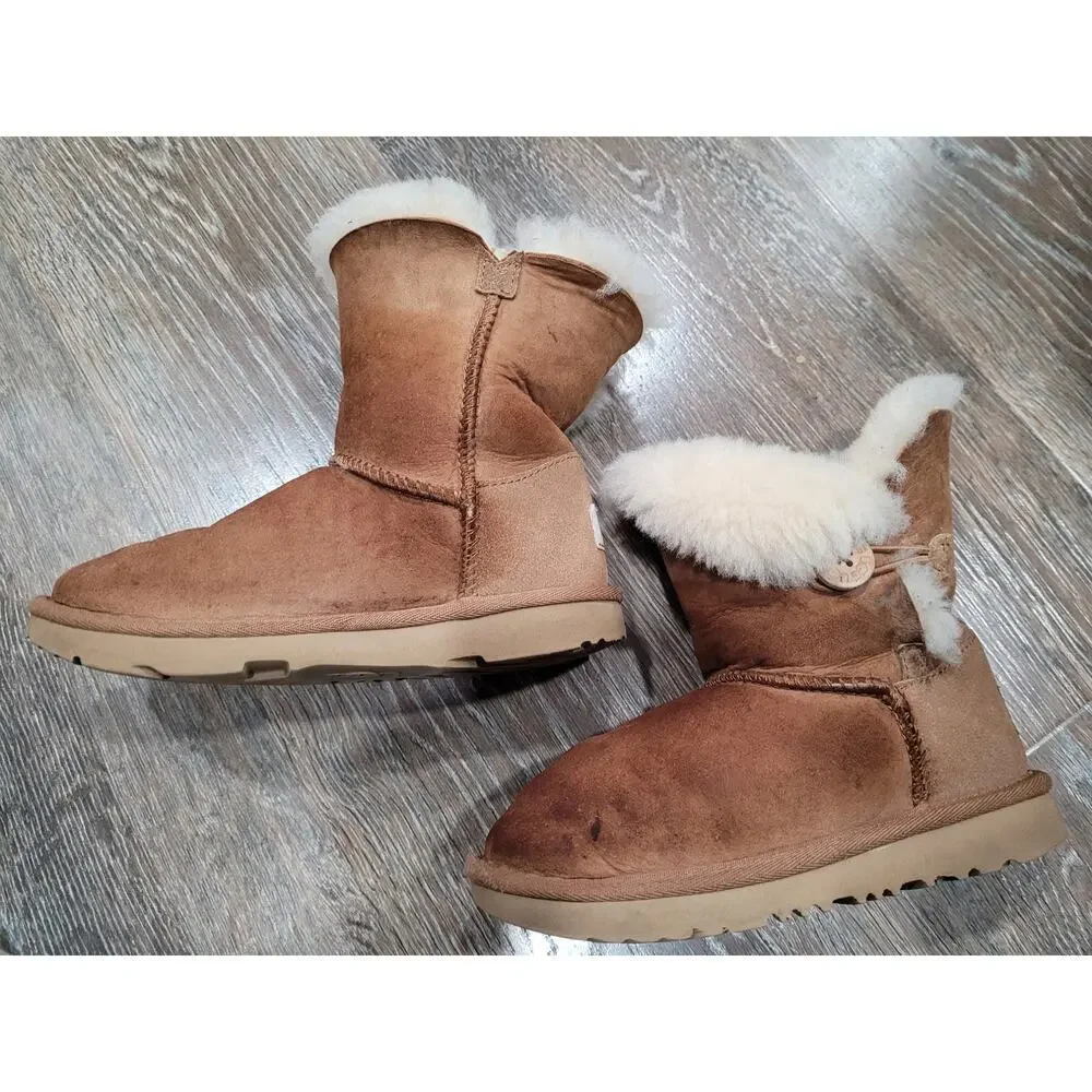 Ugg Girls Bailey Button II Boots Toddler‎ Girls size 12 #4